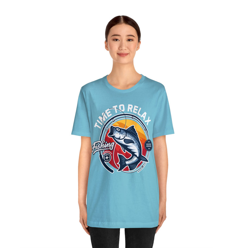 Time to relax graphic fishing shirt