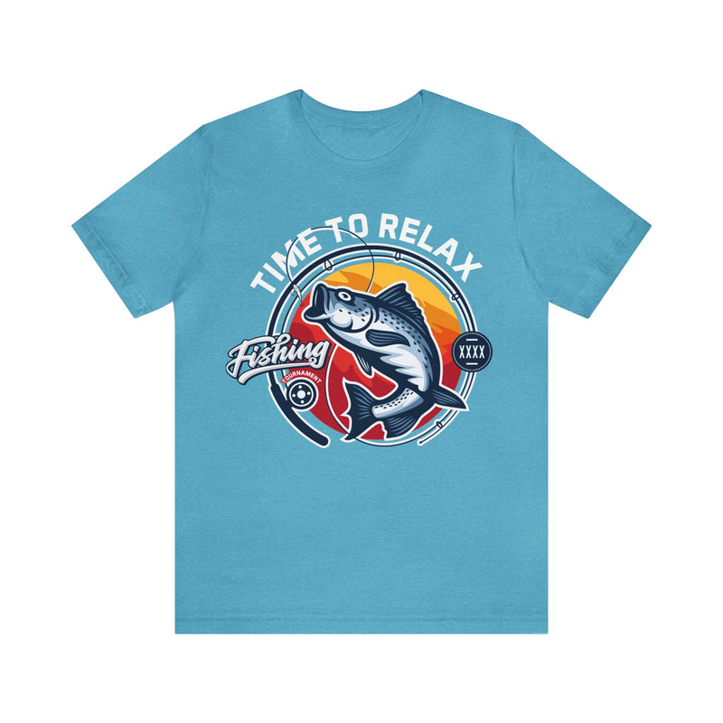 Time to relax graphic fishing shirt