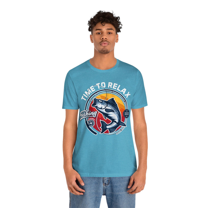 Time to relax graphic fishing shirt